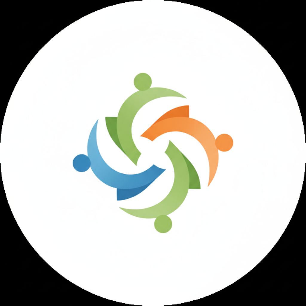 Create and Icon showing collaboration - no words in the icon