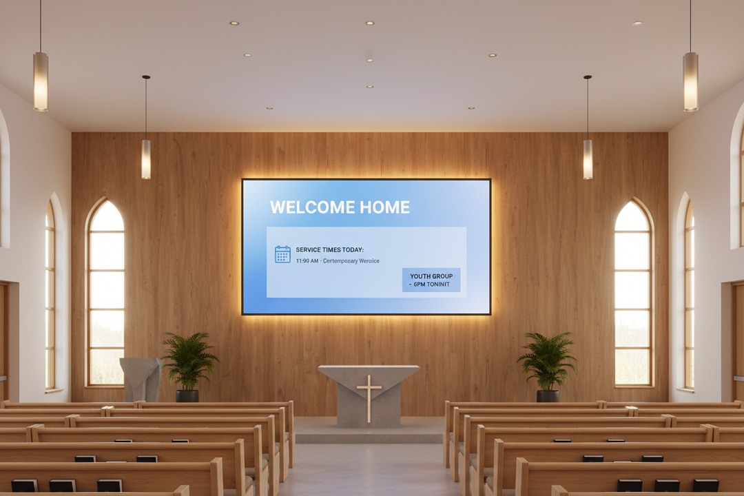 Digital signage at church