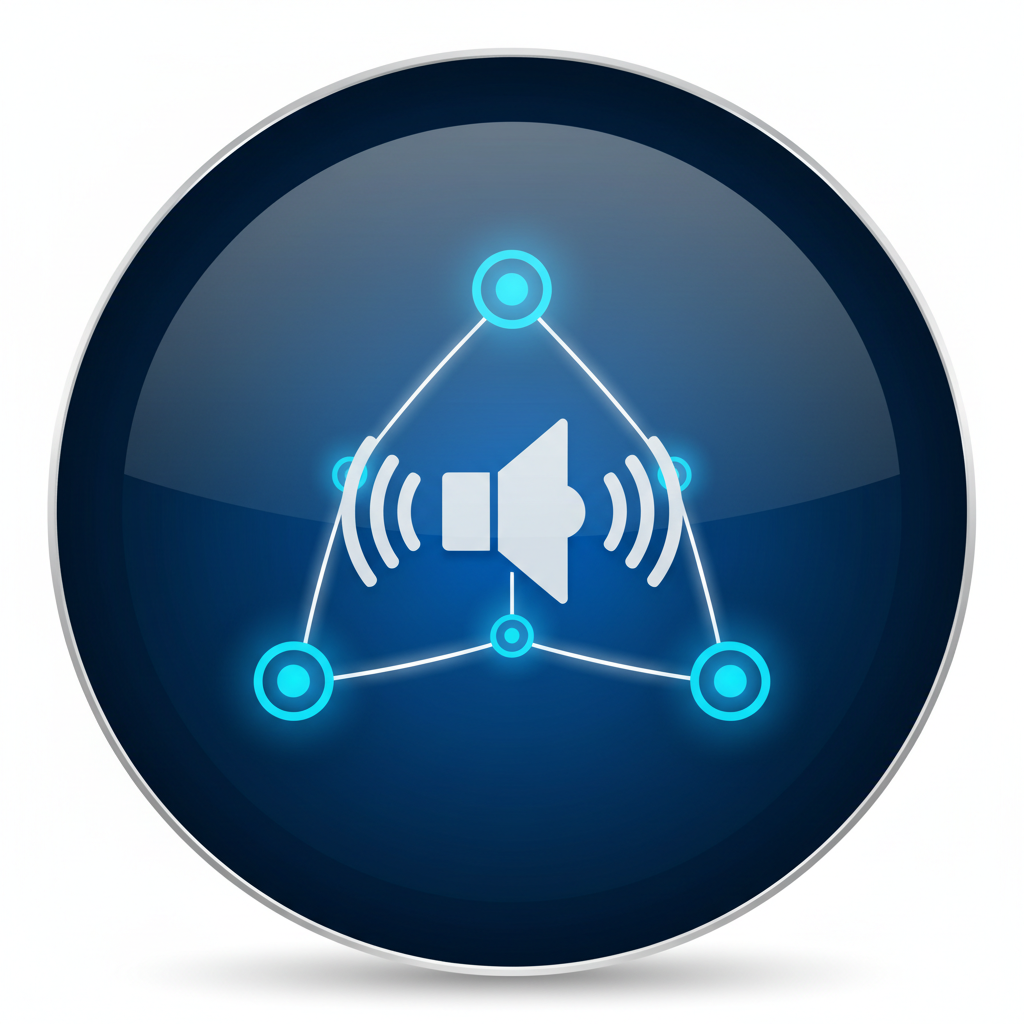 Network Connected paging system icon for round image