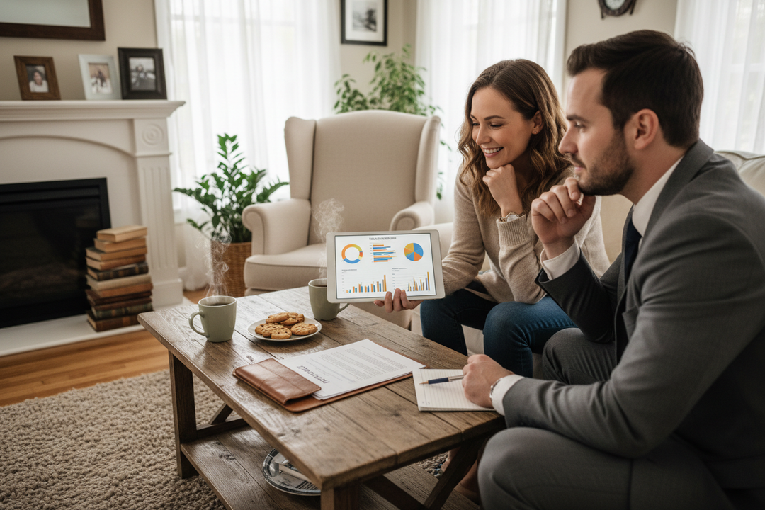 Proposal Being shown to a client in their home