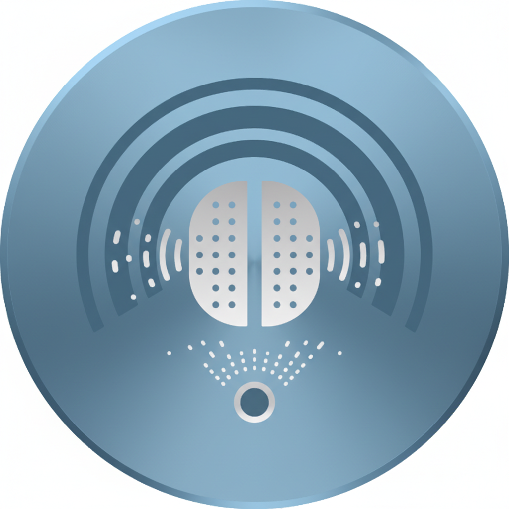 Round icon representing sound masking