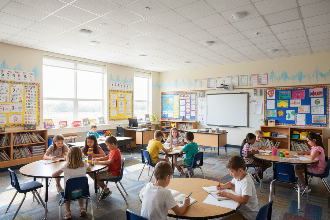 sound masking in a grade school classroom environment